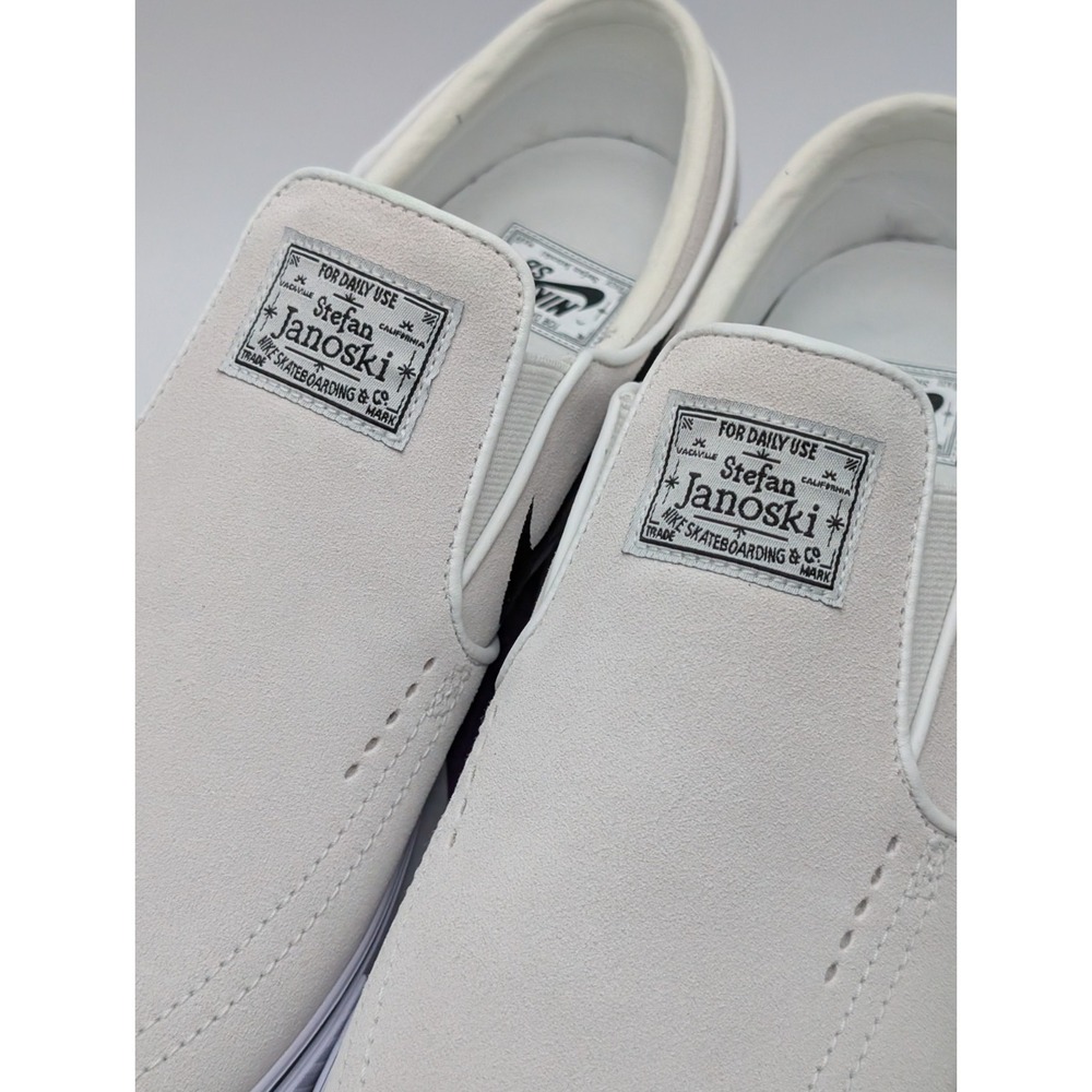 Nike SB Janoski+ Slip FN5893-100 Mens US 12 Skate Shoes Summit White Sneakers - Picture 3 of 10